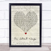 Tina Turner On Silent Wings Script Heart Song Lyric Wall Art Print