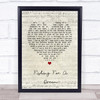 Turin Brakes Fishing For A Dream Script Heart Song Lyric Wall Art Print