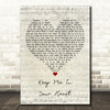 Warren Zevon Keep Me In Your Heart Script Heart Song Lyric Wall Art Print
