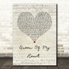 Westlife Queen Of My Heart Script Heart Song Lyric Wall Art Print
