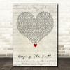Billy Joel Keeping The Faith Script Heart Song Lyric Wall Art Print