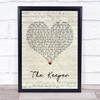 Blossoms The Keeper Script Heart Song Lyric Wall Art Print