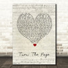Bob Seger Turn The Page Script Heart Song Lyric Wall Art Print
