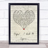 Britney Spears Oops! ...I Did It Again Script Heart Song Lyric Wall Art Print