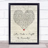 Bryan Adams Let's Make a Night to Remember Script Heart Song Lyric Wall Art Print