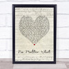 Calum Scott No Matter What Script Heart Song Lyric Wall Art Print