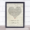 Chris Stapleton What Are You Listening To Script Heart Song Lyric Wall Art Print