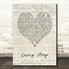 Chris Young Losing Sleep Script Heart Song Lyric Wall Art Print