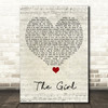 City And Colour The Girl Script Heart Song Lyric Wall Art Print
