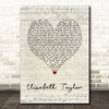 Clare Maguire Elizabeth Taylor Script Heart Song Lyric Wall Art Print
