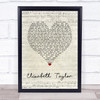 Clare Maguire Elizabeth Taylor Script Heart Song Lyric Wall Art Print