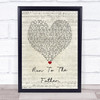 Cody Carnes Run To The Father Script Heart Song Lyric Wall Art Print