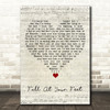 Crowded House Fall At Your Feet Script Heart Song Lyric Wall Art Print