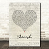 David Cassidy Cherish Script Heart Song Lyric Wall Art Print