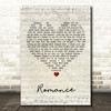 David Cassidy Romance Script Heart Song Lyric Wall Art Print