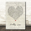 Deaf Havana Pretty Low Script Heart Song Lyric Wall Art Print