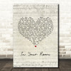 Depeche Mode In Your Room Script Heart Song Lyric Wall Art Print