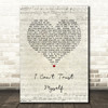 Devin Dawson I Can't Trust Myself Script Heart Song Lyric Wall Art Print