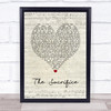Dolly Parton The Sacrifice Script Heart Song Lyric Wall Art Print