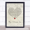 Donna taggart This I Promise You Script Heart Song Lyric Wall Art Print