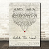 Donovan Catch The Wind Script Heart Song Lyric Wall Art Print