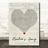 Eminem Hailie's Song Script Heart Song Lyric Wall Art Print