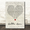 Five Finger Death Punch Battle Born Script Heart Song Lyric Wall Art Print
