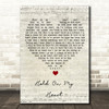 Genesis Hold On My Heart Script Heart Song Lyric Wall Art Print