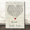 Ghost Ghuleh Zombie Queen Script Heart Song Lyric Wall Art Print
