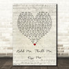 Gloria Estefan Hold Me, Thrill Me, Kiss Me Script Heart Song Lyric Wall Art Print