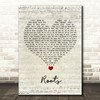 Grace Davies Roots Script Heart Song Lyric Wall Art Print