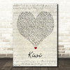 Harry Styles Kiwi Script Heart Song Lyric Wall Art Print