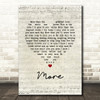 Andy Williams More Script Heart Song Lyric Wall Art Print