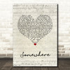 Il Divo Somewhere Script Heart Song Lyric Wall Art Print