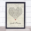 Jamie XX feat. Romy Loud Places Script Heart Song Lyric Wall Art Print