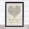 Janet Jackson The Best Things In Life Are Free Script Heart Song Lyric Wall Art Print