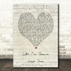 Jasmine Thompson Like I'm Gonna Lose You Script Heart Song Lyric Wall Art Print