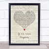 Jason Isbell and the 400 Unit If We Were Vampires Script Heart Song Lyric Wall Art Print