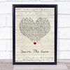 John Farnham You're The Voice Script Heart Song Lyric Wall Art Print