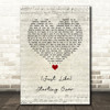 John Lennon (Just Like) Starting Over Script Heart Song Lyric Wall Art Print