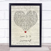 Arctic Monkeys Love Is A Laserquest Script Heart Song Lyric Wall Art Print