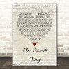 Kate Nash The Nicest Thing Script Heart Song Lyric Wall Art Print