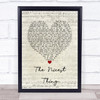 Kate Nash The Nicest Thing Script Heart Song Lyric Wall Art Print