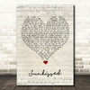 Khai Dreams Sunkissed Script Heart Song Lyric Wall Art Print