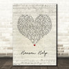 Lenny Kravitz Heaven Help Script Heart Song Lyric Wall Art Print