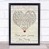 Leonard Cohen True Love Leaves No Traces Script Heart Song Lyric Wall Art Print
