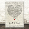 Matchbox 20 Back 2 Good Script Heart Song Lyric Wall Art Print