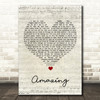 Matt Cardle Amazing Script Heart Song Lyric Wall Art Print