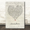 Matt Monro Somewhere Script Heart Song Lyric Wall Art Print