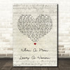 Michael Bolton When A Man Loves A Woman Script Heart Song Lyric Wall Art Print